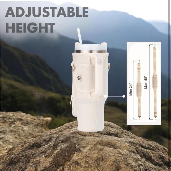 Brand New Stanley 40 oz Cup Accessory Water Bottle Holder Strap Neoprene Sleeve - Picture 5 of 16